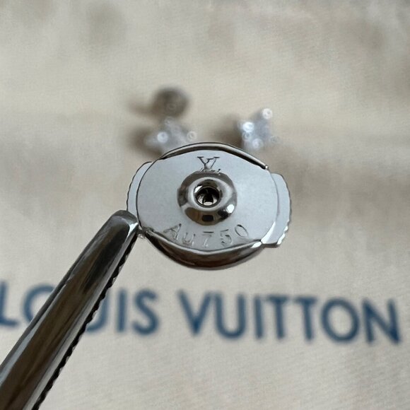 Louis Vuitton Crystal Silver Earrings - Picture 3 of 6